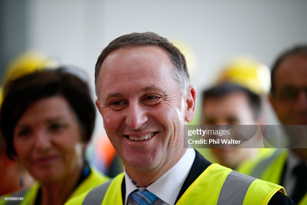 Prime Minister John Key Campaigns In Auckland