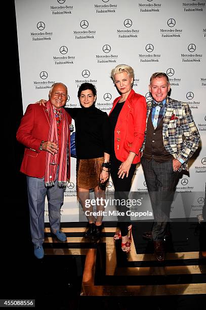 Ben Mindich, Sophia Tezel, Mariana Verkerk, and Montgomery Frazier attend the Mercedes-Benz Lounge during Mercedes-Benz Fashion Week Spring 2015 at...