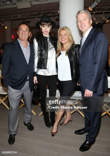 Mark Locks, Coco Rocha, Mindy Grossman and Bill Brand attend the Serena Williams Signature Statement by HSN fashion show during Style360 Spring 2015...