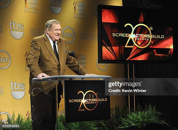 President Ken Howard speaks onstage at the 20th Annual Screen Actors Guild Award Nominations at Pacific Design Center on December 11, 2013 in West...