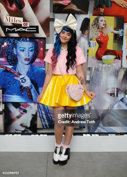 Singer Melanie Martinez attends MAC Cosmetics and Miles Aldridge celebrate NYC Rizzoli book launch Miles Of MAC at Steven Kasher Gallery on September...