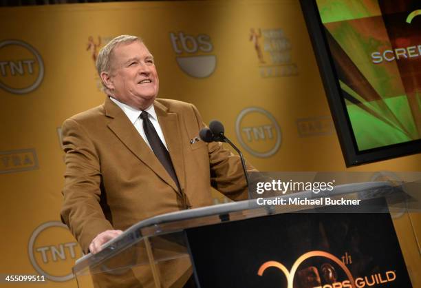 President Ken Howard speaks at the 20th Annual Screen Actors Guild Awards Nominations Announcement at Pacific Design Center on December 11, 2013 in...