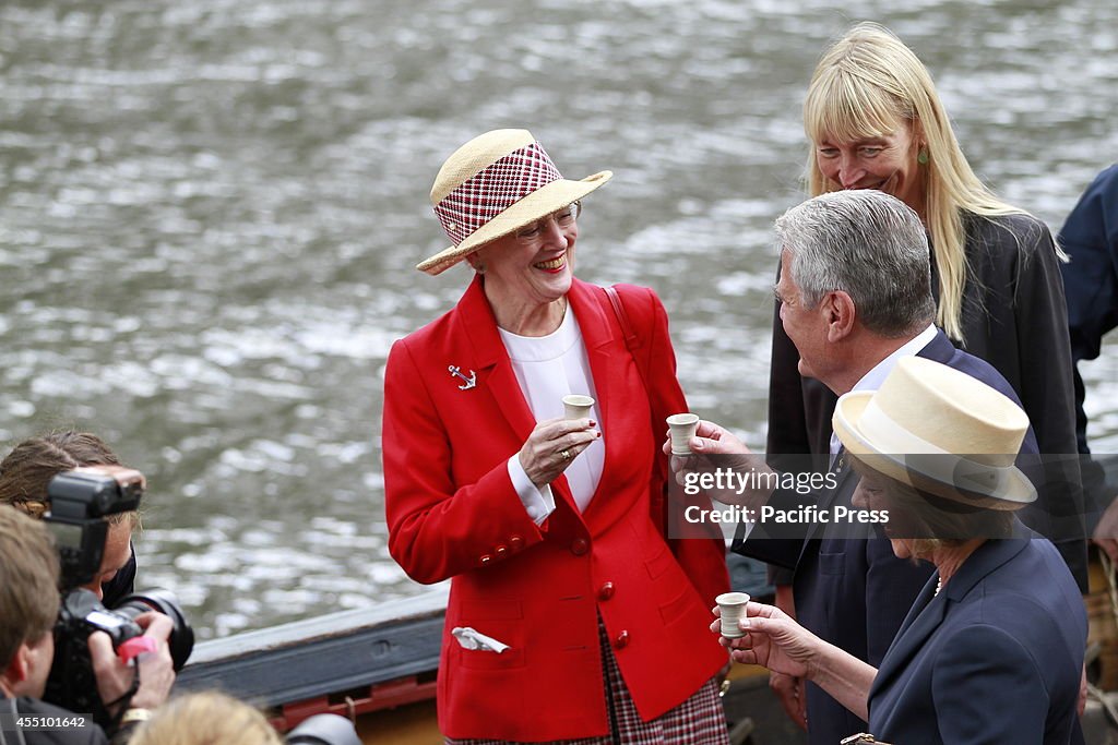 Her Majesty, Queen Margrethe II of Denmark during her visit...