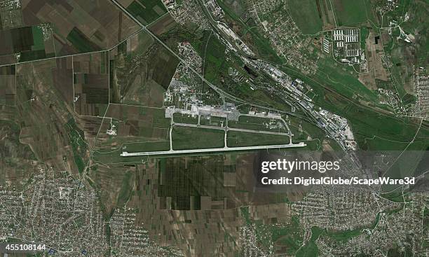 DigitalGlobe via Getty Images satellite imagery of the Chisinau Airport photographed on May 23rd, 2013.