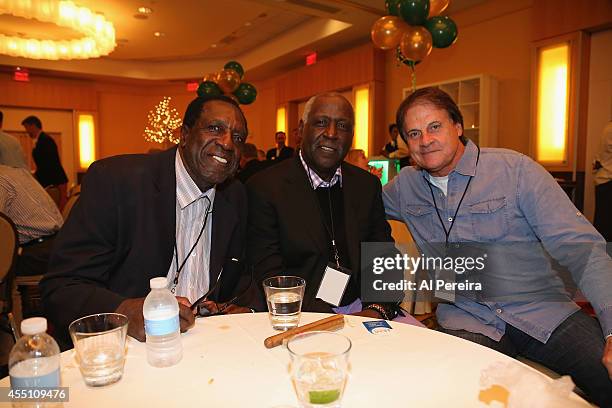 Former Harlem Globetrotter standout Meadowlark Lemon, Actor Richard Roundtree and Major League Baseball Manager Tony LaRussa attend the March Of...