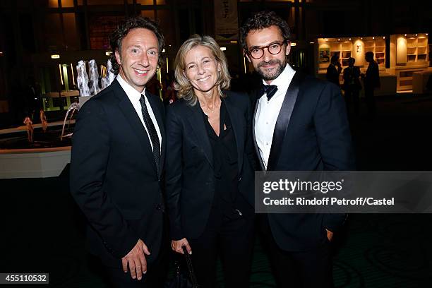 Stephane Bern, Claire Chazal and Cyril Vergniol attend the 27th 'Biennale des Antiquaires' Pre Opening at Le Grand Palais on September 9, 2014 in...