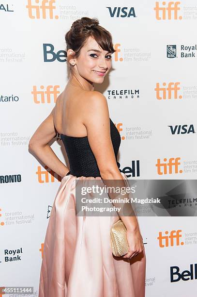 Rising star Sophie Desmarais attends the "Mommy" premiere during the Toronto International Film Festival at Princess of Wales Theatre on September 9,...