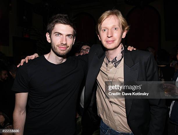 David Karp the founder and CEO of the short-form blogging platform Tumblr and Valentine Uhovski attends the first Tumblr attends the Fashion Honor...