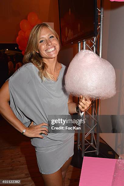 Snowboard Freeride champ Anne Flore Marxer attends the 'Orange' : 20th Anniversary Party At Parc Des Exposition Porte de Versailles on September 9,...