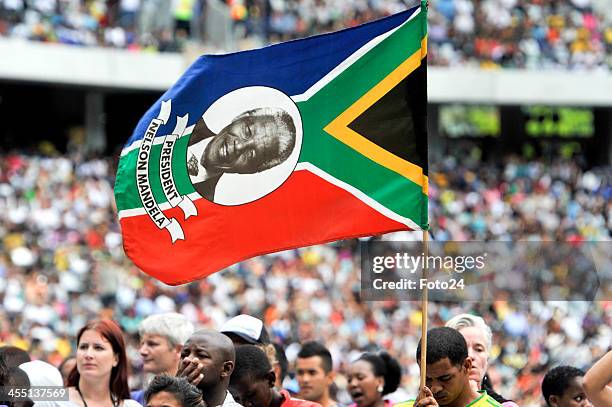 People dancing and enjoying the tribute concert to Madiba on December 11, 2013 in Cape Town, South Africa. Former South African president, Nelson...