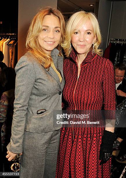 Jeanne Marine and Sally Greene attend the ESCADA/Harper's Bazaar book reading with Fatima Bhutto, reading from her novel "The Shadow Of The Crescent...