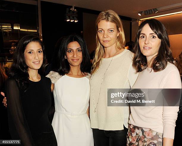 Fatima Bhutto, Megha Mittal, Jemma Kidd, Countess of Mornington, and Tania Fares attend the ESCADA/Harper's Bazaar book reading with Fatima Bhutto,...