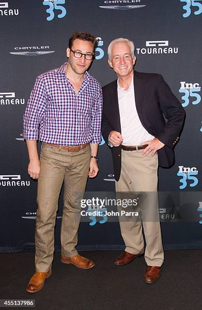 Simon Sinek and Eric Schurenberg attend Inc. Magazine 35th Anniversary Party at Tourneau Time Machine on September 9, 2014 in New York City.