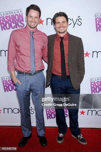 Tyler Ritter and Jason Ritter arrive at Macy's Passport Glamorama "Fashion Rocks" at Create Nightclub on September 9, 2014 in Los Angeles, California.