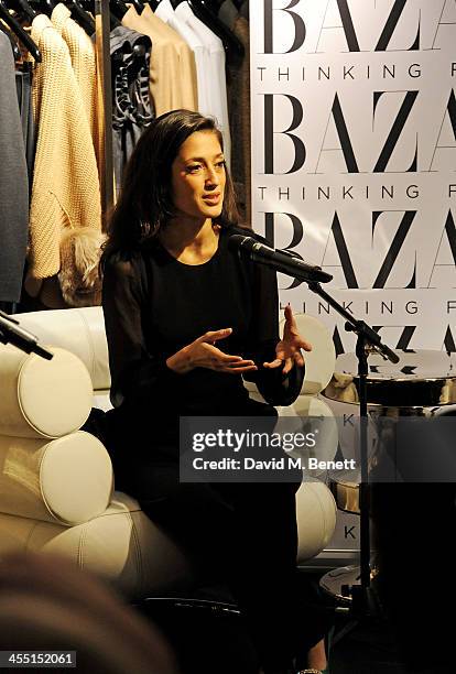 Fatima Bhutto speaks at the ESCADA/Harper's Bazaar book reading with Fatima Bhutto, reading from her novel "The Shadow Of The Crescent Moon", at the...