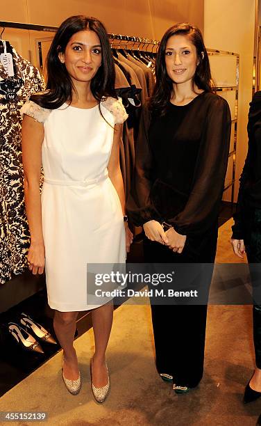 Megha Mittal and Fatima Bhutto attend the ESCADA/Harper's Bazaar book reading with Fatima Bhutto, reading from her novel "The Shadow Of The Crescent...