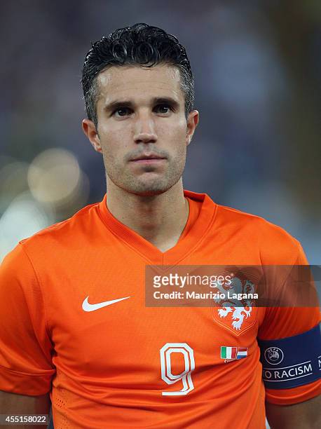 Robin Van Persie of Netherlands during the international friendly match between Italy and Nethrerlands at Stadio San Nicola on September 4, 2014 in...