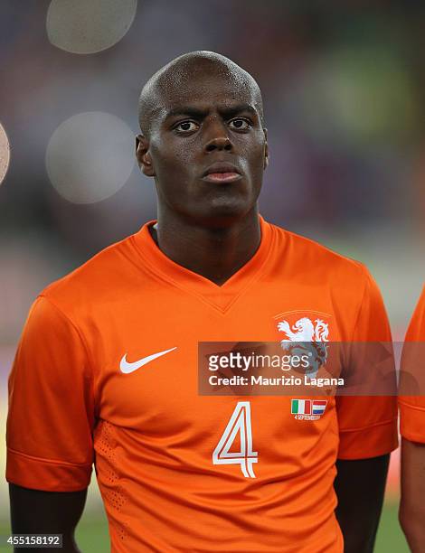 Bruno Martins Indi of Netherlands during the international friendly match between Italy and Nethrerlands at Stadio San Nicola on September 4, 2014 in...