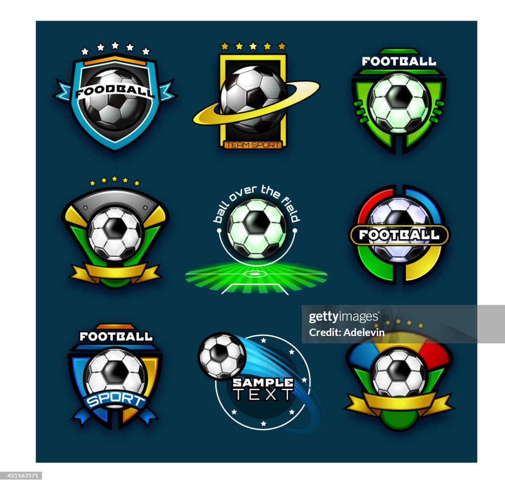 Various football emblems