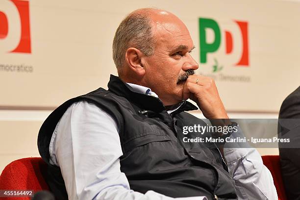 Natale ' Oscar ' Farinetti President of Eatitaly attends the Festa Nazionale dell'Unità at Parco Nord on September 3, 2014 in Bologna, Italy.