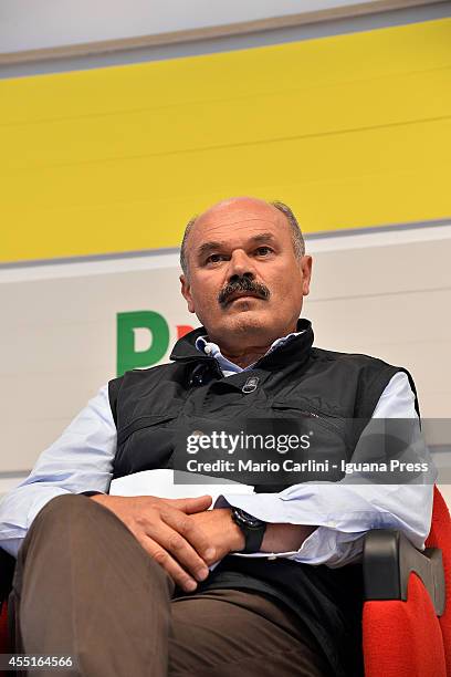 Natale ' Oscar ' Farinetti President of Eatitaly attends the Festa Nazionale dell'Unità at Parco Nord on September 3, 2014 in Bologna, Italy.