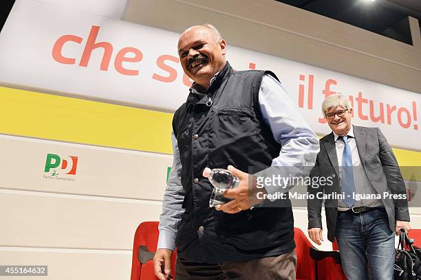 Natale ' Oscar ' Farinetti President of Eatitaly attends the Festa Nazionale dell'Unità at Parco Nord on September 3, 2014 in Bologna, Italy.