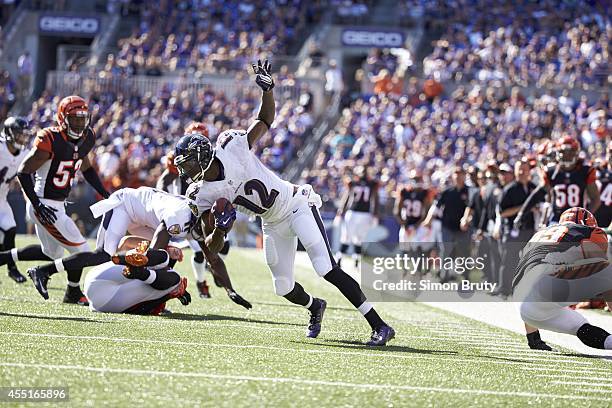 Baltimore Ravens Jacoby Jones in action vs Cincinnati Bengals at M&T Bank Stadium. Baltimore, MD 9/7/2014 CREDIT: Simon Bruty
