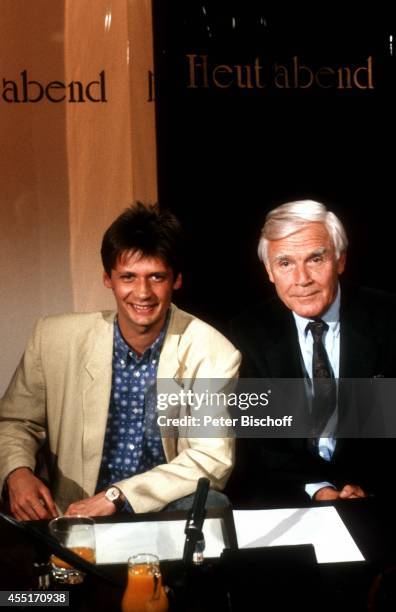 Günther Jauch, Joachim "Blacky" Fuchsberger, ARD-Show "Heut Abend" am in München, Deutschland.