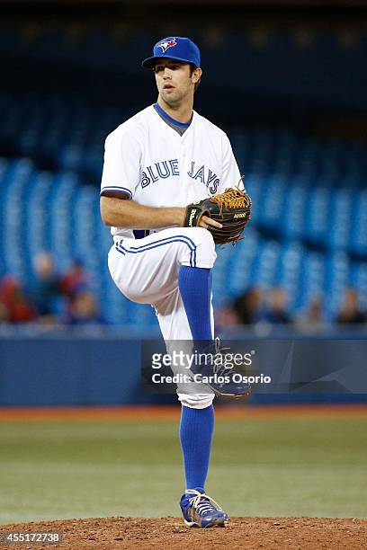 Blue Jays pitcher Daniel Norris came in to pitch in the 9th inning as the Toronto Blue Jays defeat the Chicago Cubs during interleague MLB action at...