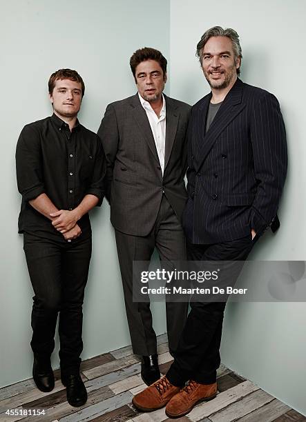 Actor Josh Hutcherson, actor Benicio del Toro and director Andrea Di Stefano pose for a portrait during the 2014 Toronto International Film Festival...