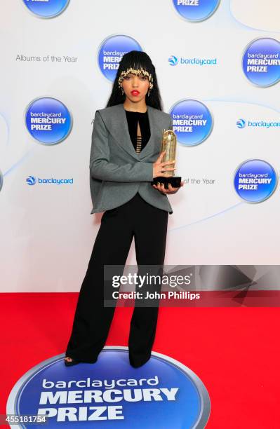 Twigs attends the Barclaycard Mercury Prize nominations launch at The Hospital Club on September 10, 2014 in London, England.