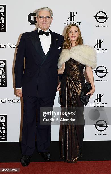 Michael Nouri and Kathleen Fischer attends the GQ Turkey Men of the Year award at Four Seasons Bosphorus Hotel on December 11, 2013 in Istanbul,...