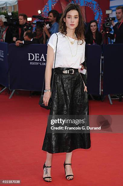 Astrid Berges-Frisbey arrives at the 'Before I Go To Sleep' premiere during the 40th Deauville American Film Festival on September 10, 2014 in...