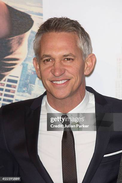 Gary Lineker attends the UK premiere of "Anchorman 2: The Legend Continues" at Vue West End on December 11, 2013 in London, England.