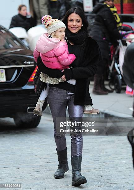 Bethenny Frankel and Bryn Hoppy are seen in Tribeca on December 11, 2013 in New York City.