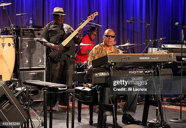 Stevie Wonder annonces "Songs in the Key of Life" performance at the Grammy Museum on September 10, 2014 in Los Angeles, California.