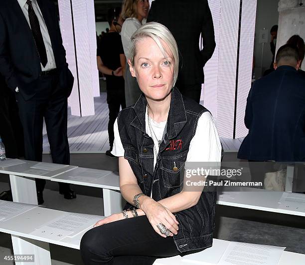 Kate Lanphear attends Boss Women during Mercedes-Benz Fashion Week Spring 2015 at 4 World Trade Center on September 10, 2014 in New York City.