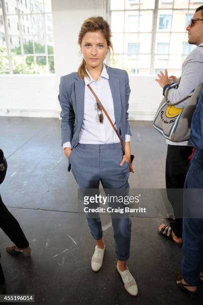 Louisa Gummer attends the Steven Alan Presentation during Mercedes-Benz Fashion Week Spring 2015 at Industria Studios on September 10, 2014 in New...