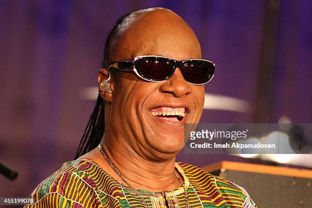 Singer/songwriter Stevie Wonder announces the 'Songs in the Key of Life' tour at The GRAMMY Museum on September 10, 2014 in Los Angeles, California.