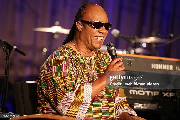 Singer/songwriter Stevie Wonder announces the 'Songs in the Key of Life' tour at The GRAMMY Museum on September 10, 2014 in Los Angeles, California.