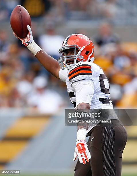 Armonty Bryant of the Cleveland Browns against the Pittsburgh Steelers at Heinz Field on September 7, 2014 in Pittsburgh, Pennsylvania.