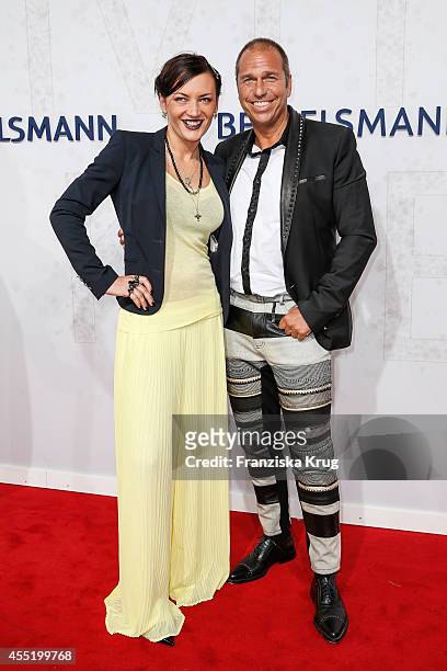 Mila Wiegand and Kai Ebel attend the Bertelsmann Summer Party at the Bertelsmann representative office on September 10, 2014 in Berlin, Germany.