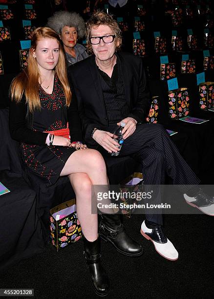 Maggie Mozart Butler and Richard Butler attend the Anna Sui fashion show during Mercedes-Benz Fashion Week Spring 2015 at The Theatre at Lincoln...