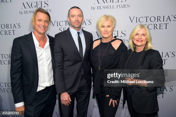 Photographer Russell James, actor Hugh Jackman, Deborra-Lee Furness and Victoria's Secret CEO Sharen Turney attend Russell James' "Angels" book...