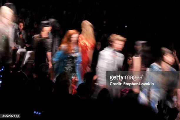General view of atmosphere during the Betsey Johnson runway show at Mercedes-Benz Fashion Week Fall 2014 on September 10, 2014 in New York City.
