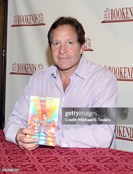 Steve Guttenberg signs his Children's Book "The Kids from the D.I.S.C.O" at Bookends Bookstore on September 10, 2014 in Ridgewood, New Jersey.