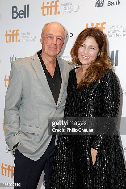 Director Charles Biname and actress Catherine Keener attends the "Elephant Song" premiere during the 2014 Toronto International Film Festival at...