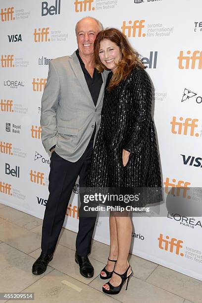 Director Charles Biname and actress Catherine Keener attends the "Elephant Song" premiere during the 2014 Toronto International Film Festival at...