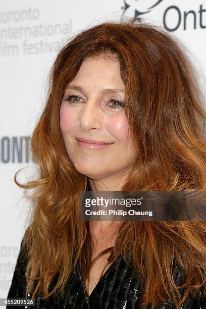 Actress Catherine Keener attends the "Elephant Song" premiere during the 2014 Toronto International Film Festival at Isabel Bader Theatre on...