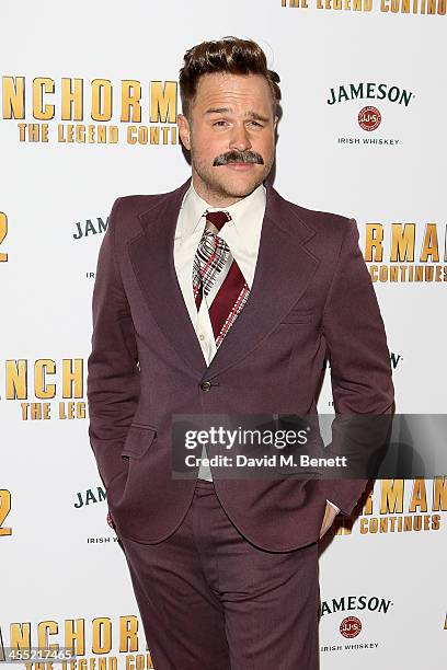 Olly Murs attends the UK premiere of "Anchorman 2: The Legend Continues" at the Vue West End on December 11, 2013 in London, England.